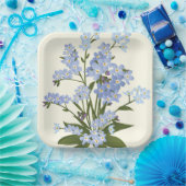 Assiettes En Carton Impression de fleurs  (Fête)