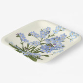 Assiettes En Carton Impression de fleurs  (Angulaire)