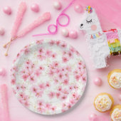 Assiettes En Carton Impression de fleurs en fleurs  (Fête)