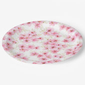 Assiettes En Carton Impression de fleurs en fleurs  (Angle)