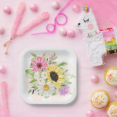 Assiettes En Carton Impression de flux (Fête)