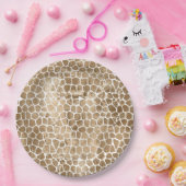 Assiettes En Carton Impression de girafe en or (Fête)