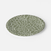 Assiettes En Carton Impression de girafe verte Sage (Angle)
