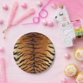 Assiettes En Carton Impression de la peau de tigre (Fête)
