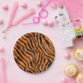 Assiettes En Carton Impression de tigre d'aquarelle (Fête)