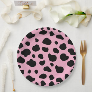 Assiettes En Carton Impression de vache, Motif de vache, Spots de vach