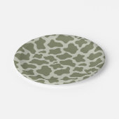 Assiettes En Carton Impression de vache verte Sage (Angle)