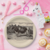 Assiettes En Carton Impression du 19e siècle Holstein heifer (Fête)