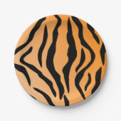 Assiettes En Carton Impression Faux Tiger (Devant)