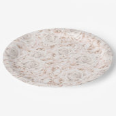 Assiettes En Carton Impression florale (Angle)