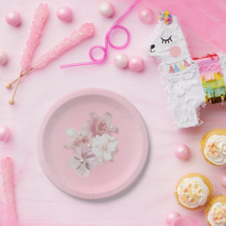 Assiettes En Carton Impression florale