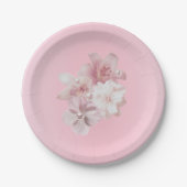 Assiettes En Carton Impression florale (Devant)