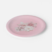 Assiettes En Carton Impression florale (Angle)