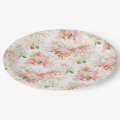 Assiettes En Carton Impression florale (Angle)
