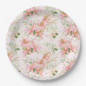 Assiettes En Carton Impression florale (Devant)