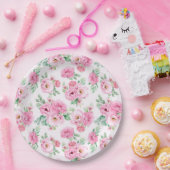 Assiettes En Carton Impression florale (Fête)