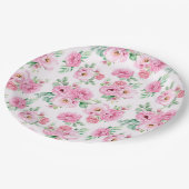 Assiettes En Carton Impression florale (Angle)