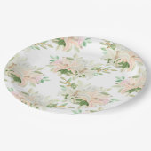 Assiettes En Carton Impression florale  (Angle)