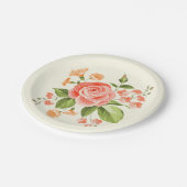 Assiettes En Carton Impression florale  (Angle)