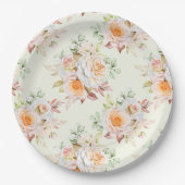 Assiettes En Carton Impression florale (Devant)