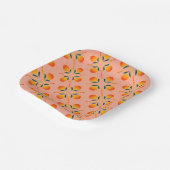 Assiettes En Carton Impression graphique orange moderne (Angulaire)