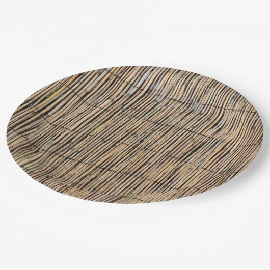 Assiettes En Carton Impression hawaïenne (Angle)