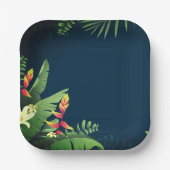 Assiettes En Carton Impression hawaïenne (Recto)