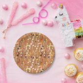 Assiettes En Carton Impression musicale - Caramel Tan, Multi (Fête)