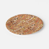 Assiettes En Carton Impression musicale - Caramel Tan, Multi (Angle)