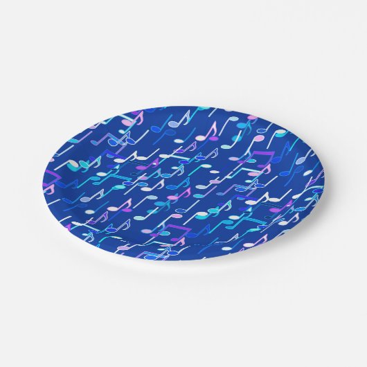Assiettes En Carton Impression musicale - indigo blue, multi (Angle)