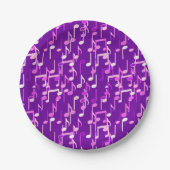 Assiettes En Carton Impression musicale - violet violet, multi (Devant)