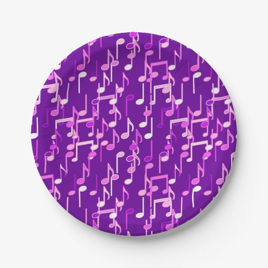 Assiettes En Carton Impression musicale - violet violet, multi (Devant)