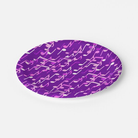 Assiettes En Carton Impression musicale - violet violet, multi (Angle)
