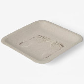 Assiettes En Carton Impression pieds nus dans le sable (Angulaire)