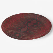 Assiettes En Carton Impression Python rouge et noir (Angle)