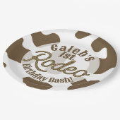 Assiettes En Carton Impression vache marron Country Western Rodeo Part (Angle)