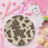 Assiettes En Carton Impression vache marron rustique fête country west (Fête)