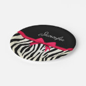 Assiettes En Carton Impression Zebra (Angle)