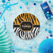 Assiettes En Carton Impression Zebra (Fête)