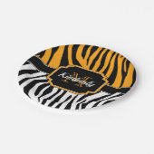 Assiettes En Carton Impression Zebra (Angle)