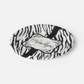 Assiettes En Carton Impression Zebra (Angle)