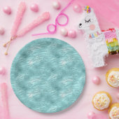 Assiettes En Carton Impression Zebra Mint Glitzy (Fête)