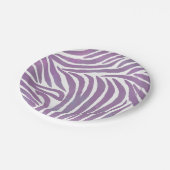 Assiettes En Carton Impression Zèbre Violet (Angle)