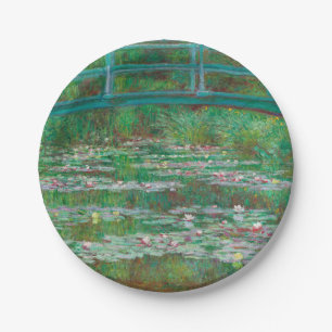 Assiettes En Carton Impressionniste japonais de Footbridge Claude Mone