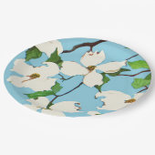 Assiettes En Carton imprimé de fleurs de bois (Angle)