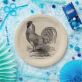 Assiettes En Carton imprimé du 19e siècle dominique fowl (Fête)