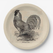Assiettes En Carton imprimé du 19e siècle dominique fowl (Devant)