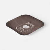 Assiettes En Carton Imprimé en bois brun rustique Plaque de la fête de (Angulaire)