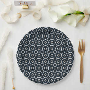Assiettes En Carton Imprimé géométrique