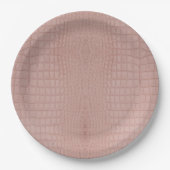 Assiettes En Carton Imprimer l'alligator rose (Devant)
